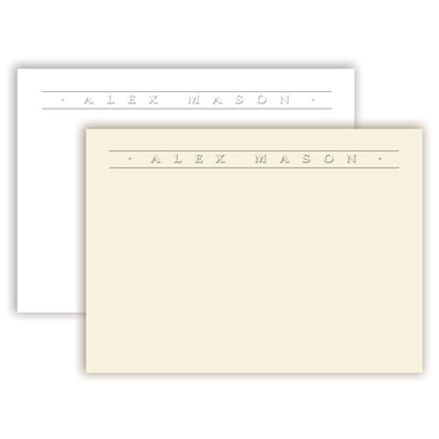 Triple Thick Banner Flat Note Cards - Embossed